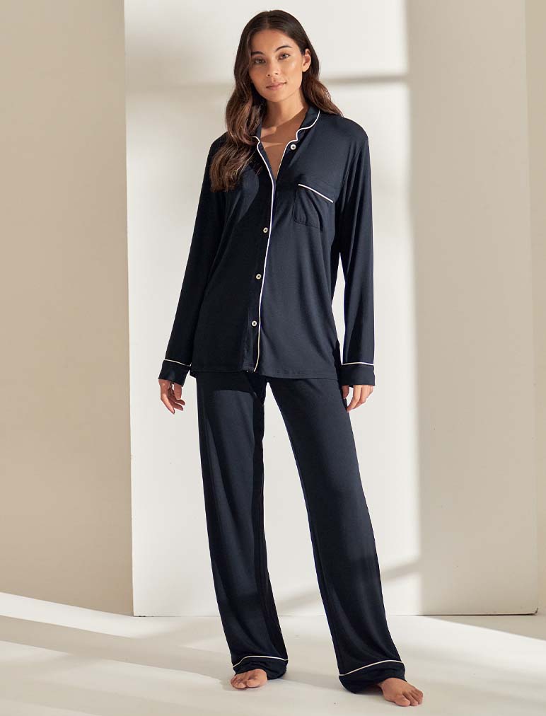Papinelle  Modal Soft Kate Full Length PJ, Black – Papinelle Sleepwear AU