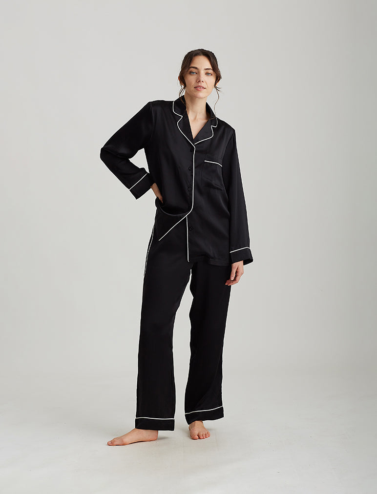 Papinelle  Washable Silk Slip Nightgown in Slate – Papinelle Sleepwear US