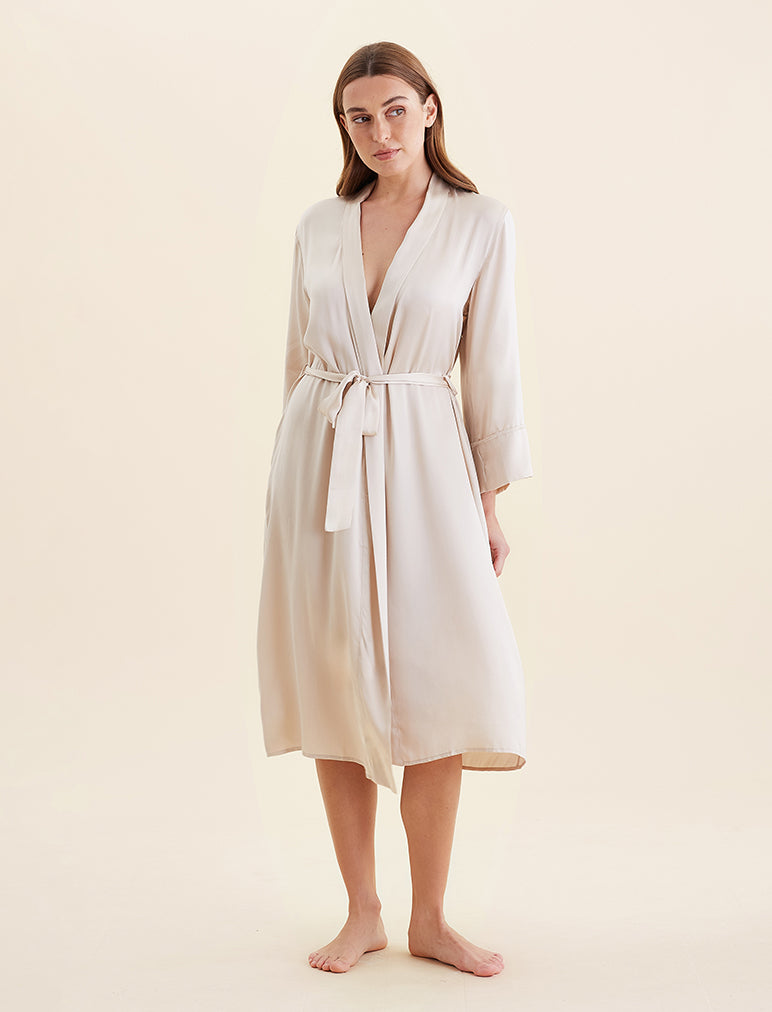 Papinelle Pure Silk Long Robe Romance