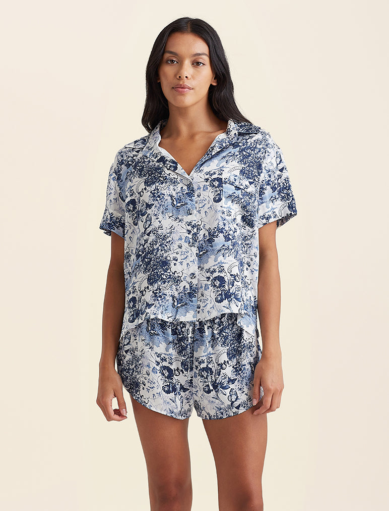 Toile De Jouy Pure Silk Boxer PJ Set