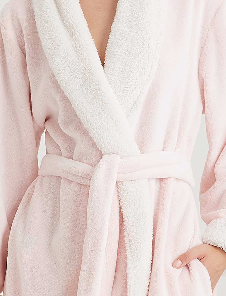 Plush Sherpa Robe & Sleep Mask