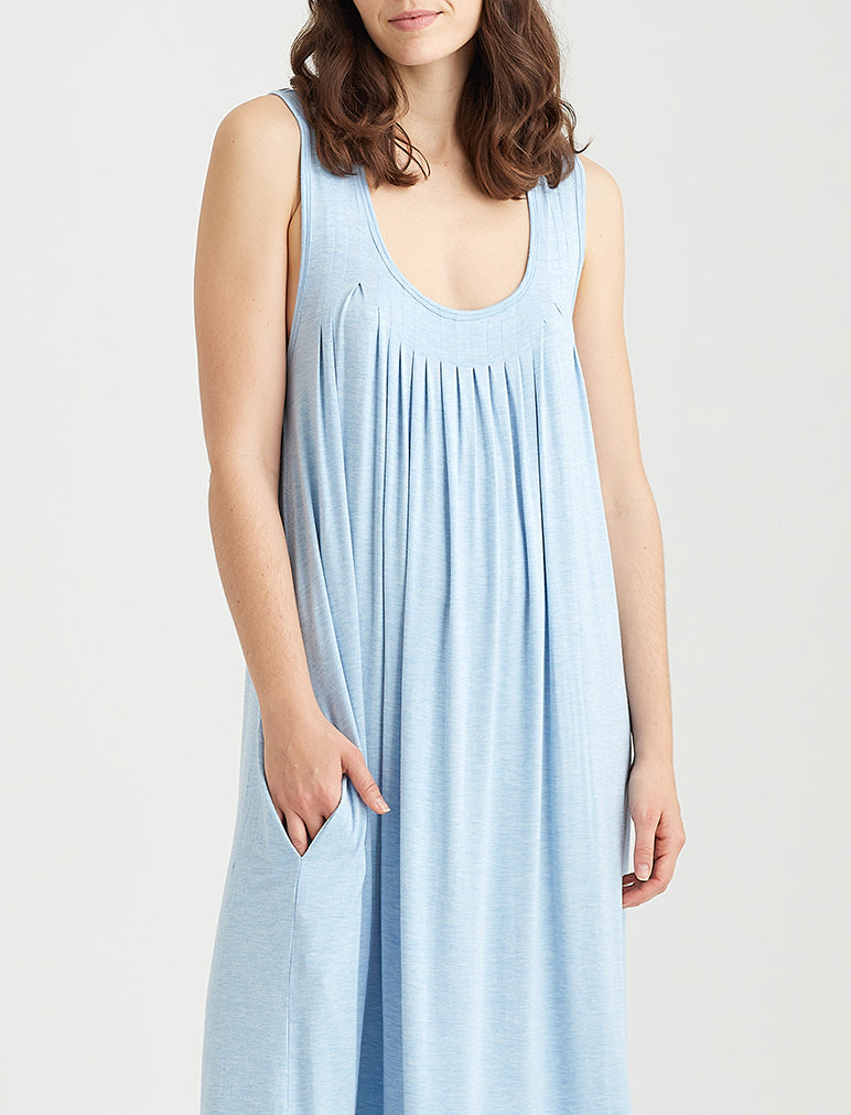 Kate Modal Soft Pleat Front Maxi Nightie