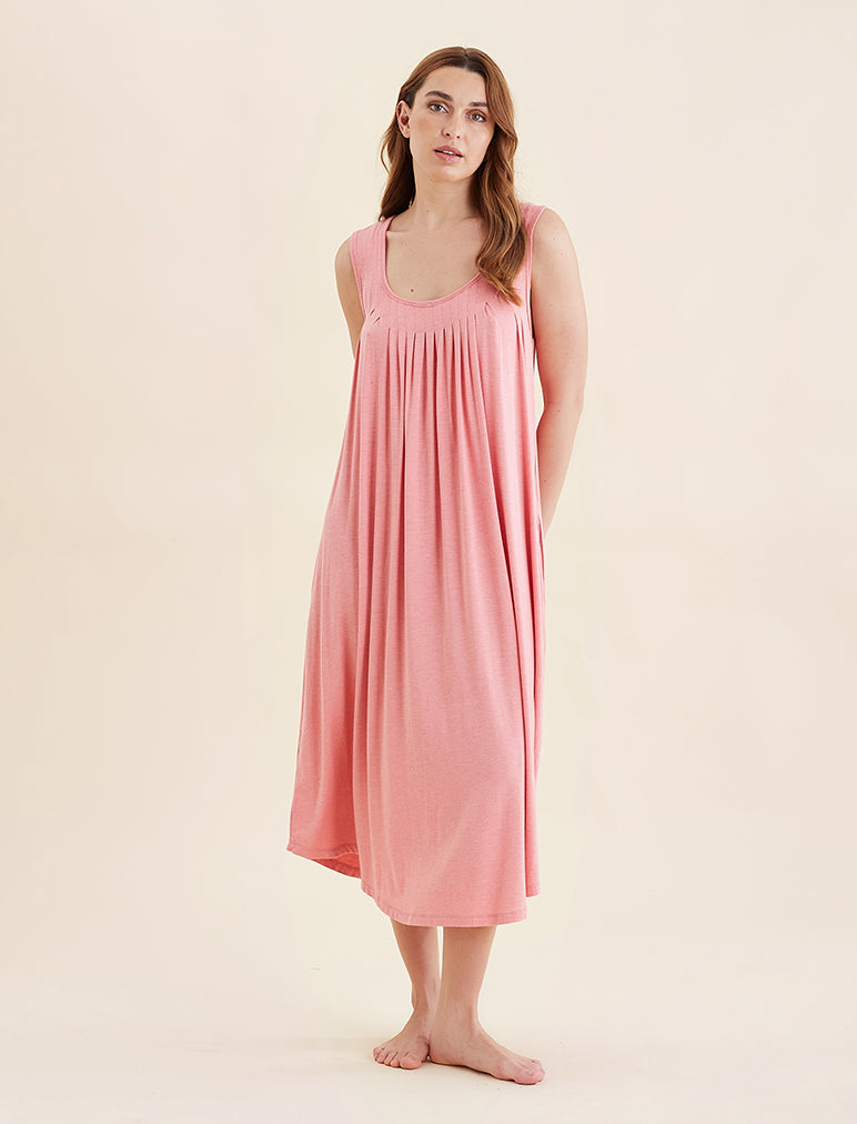 Kate Modal Soft Pleat Front Maxi Nightie