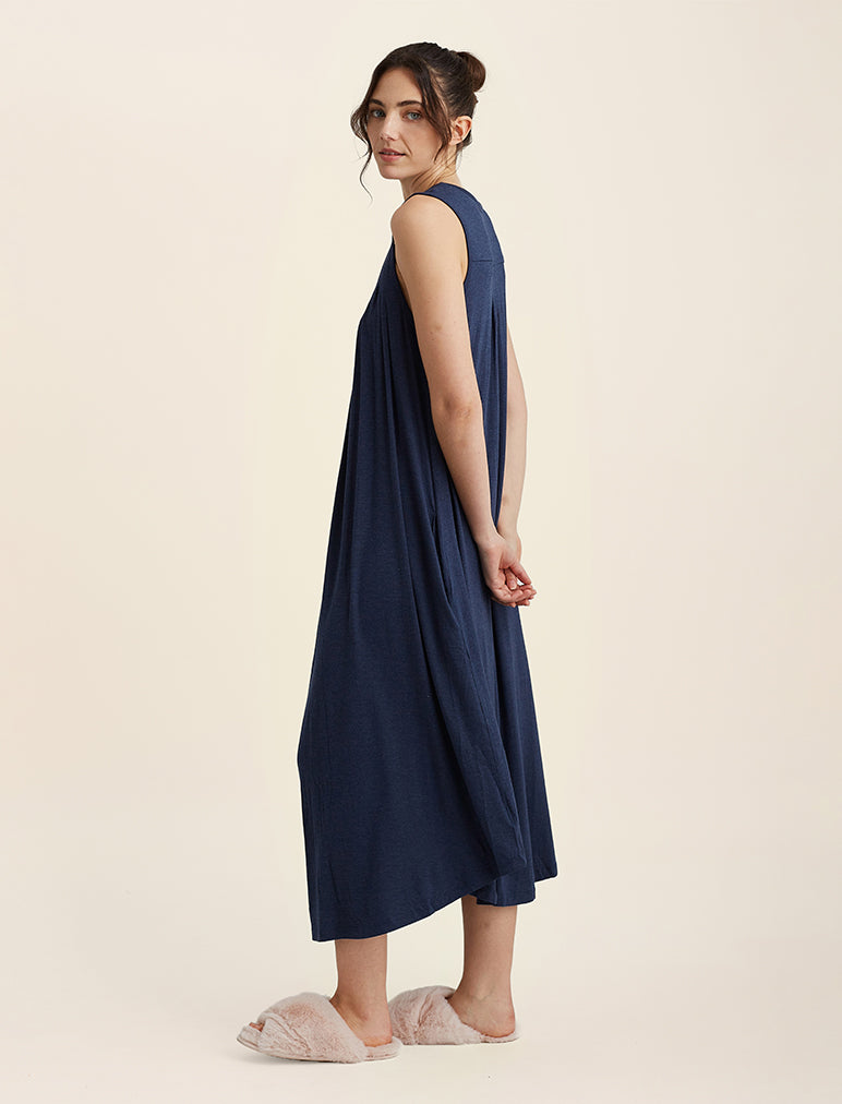 Kate Modal Soft Pleat Front Maxi Nightie