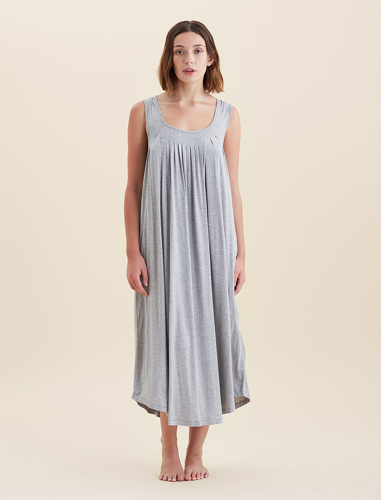 Kate Modal Soft Pleat Front Maxi Nightie