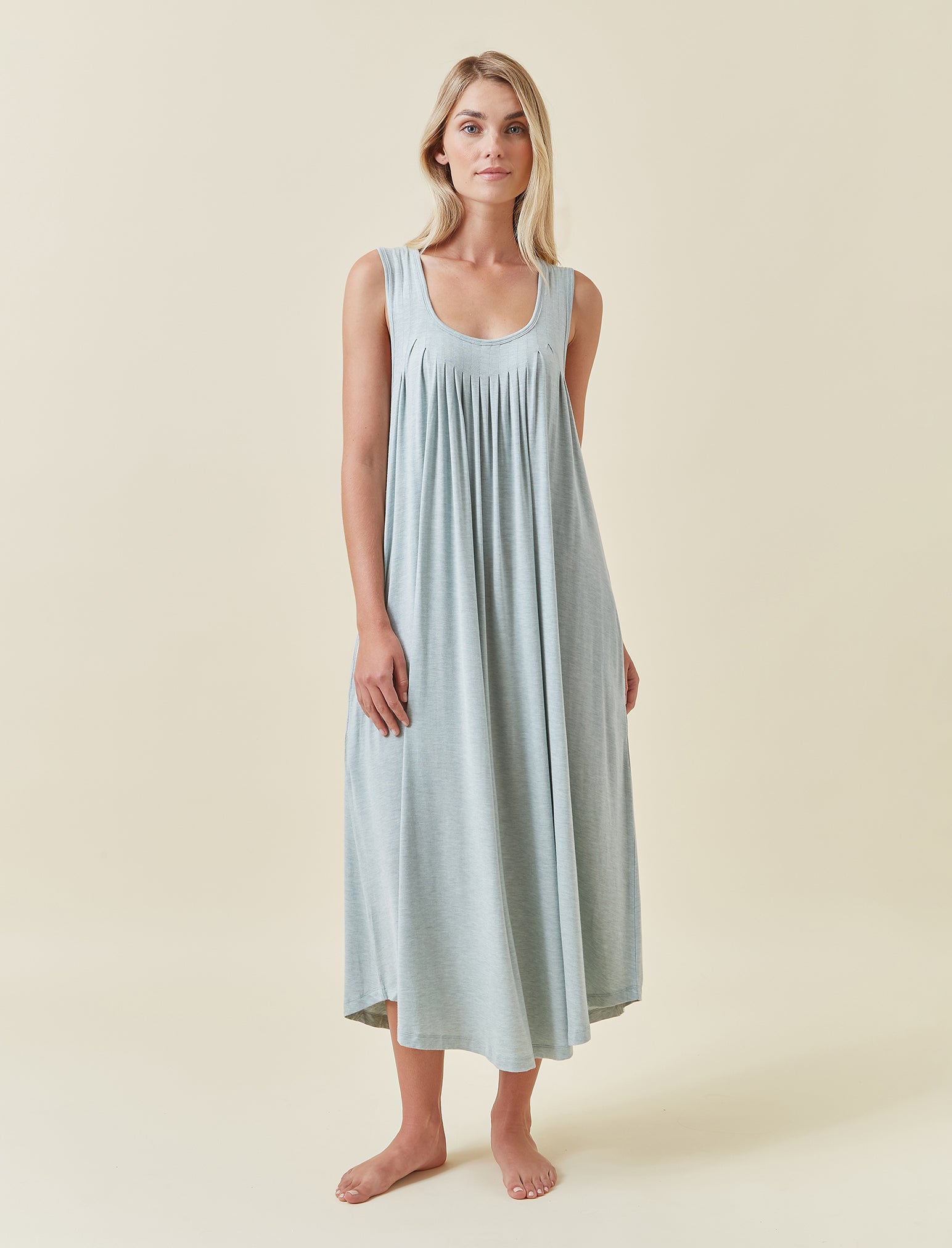 Kate Modal Soft Pleat Front Maxi Nightie