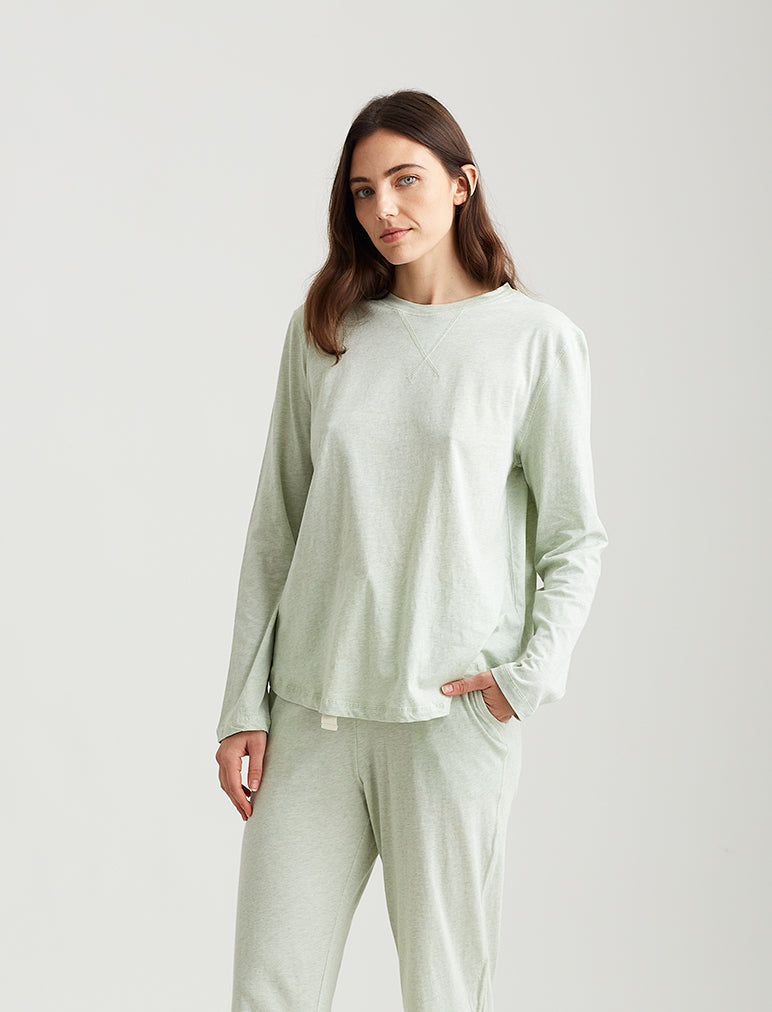 Jada Organic Cotton Knit Long Sleeve Tee