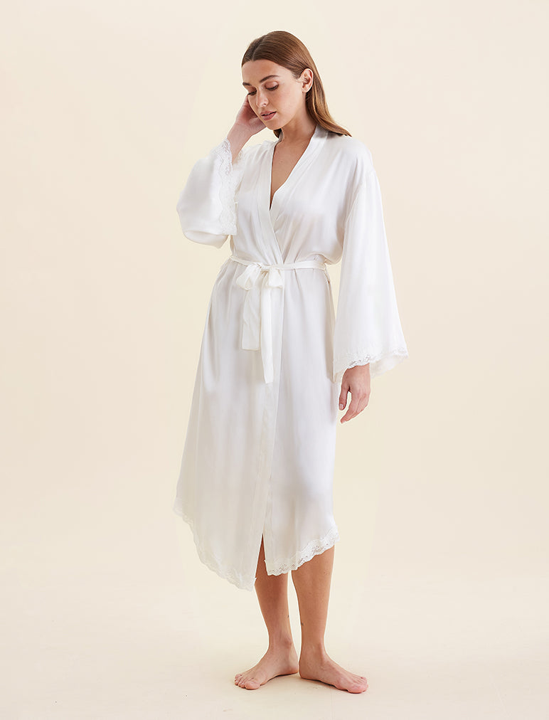 Camille Silk Lace Maxi Robe