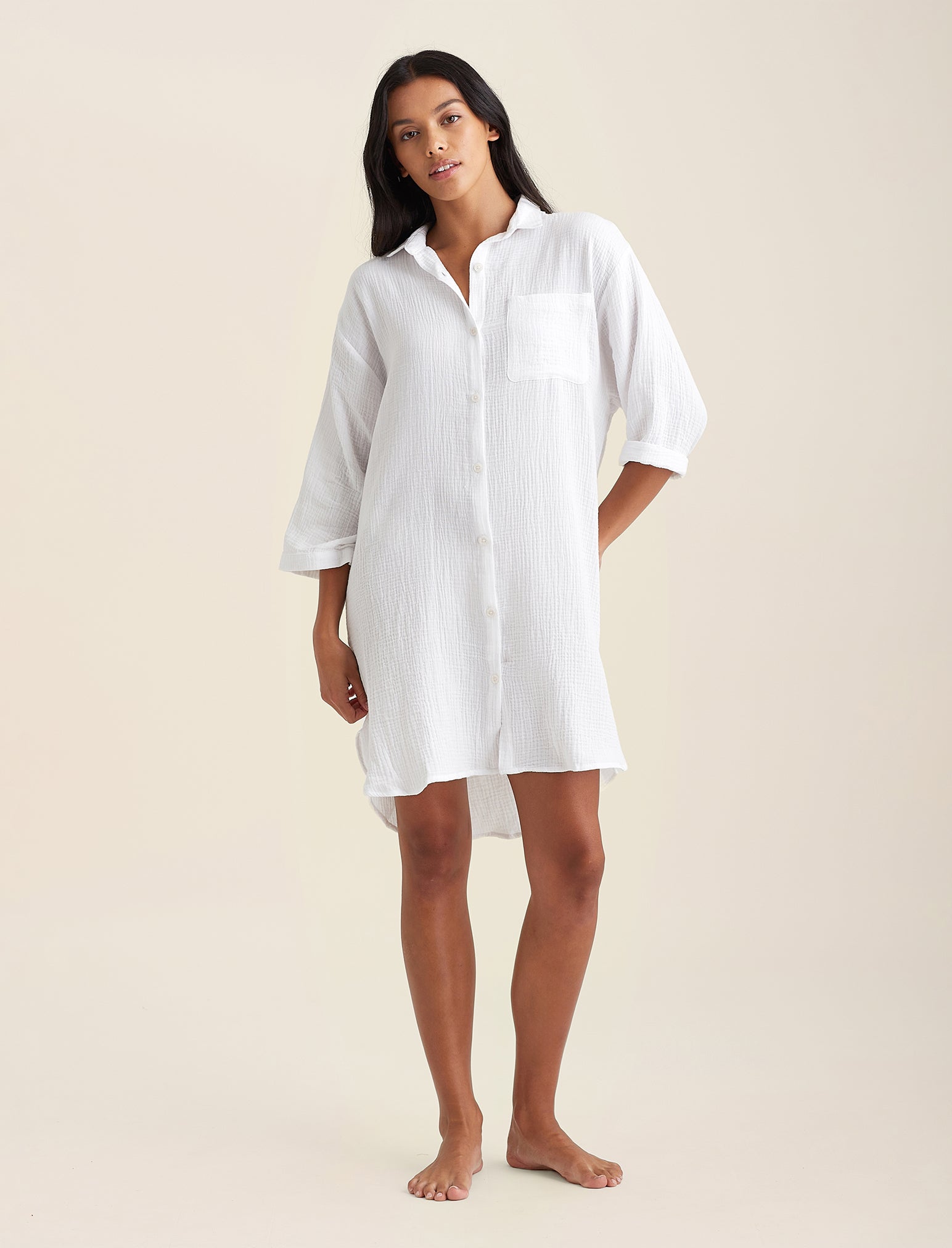 Ashley Textured Cotton Nightshirt