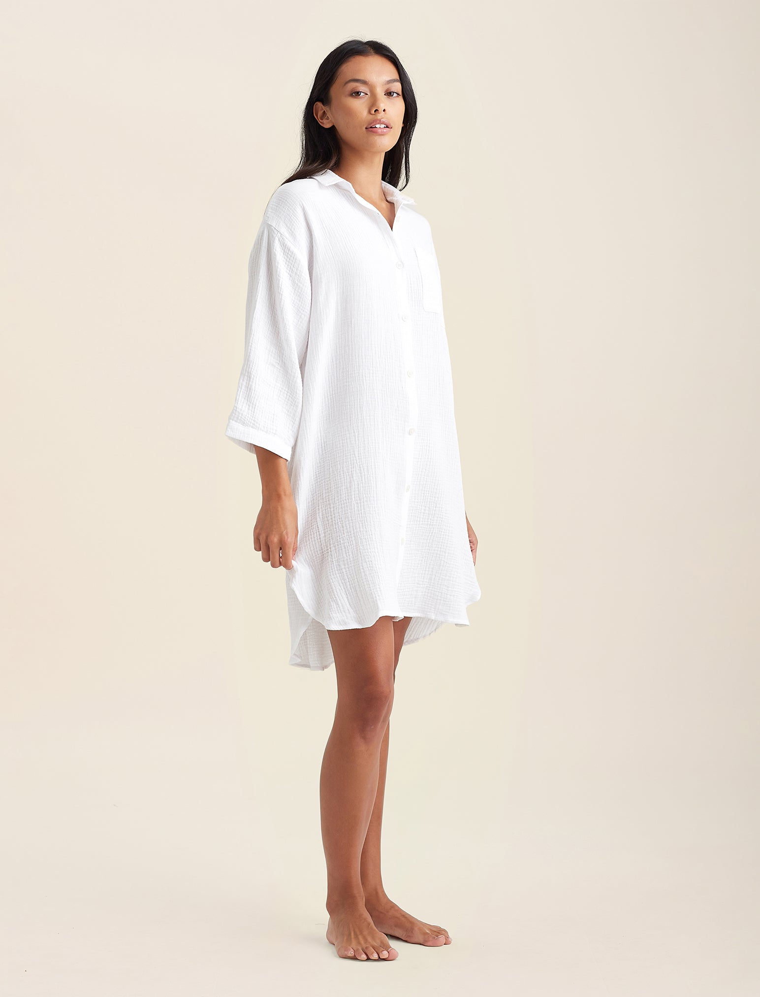 Ashley Textured Cotton Nightshirt