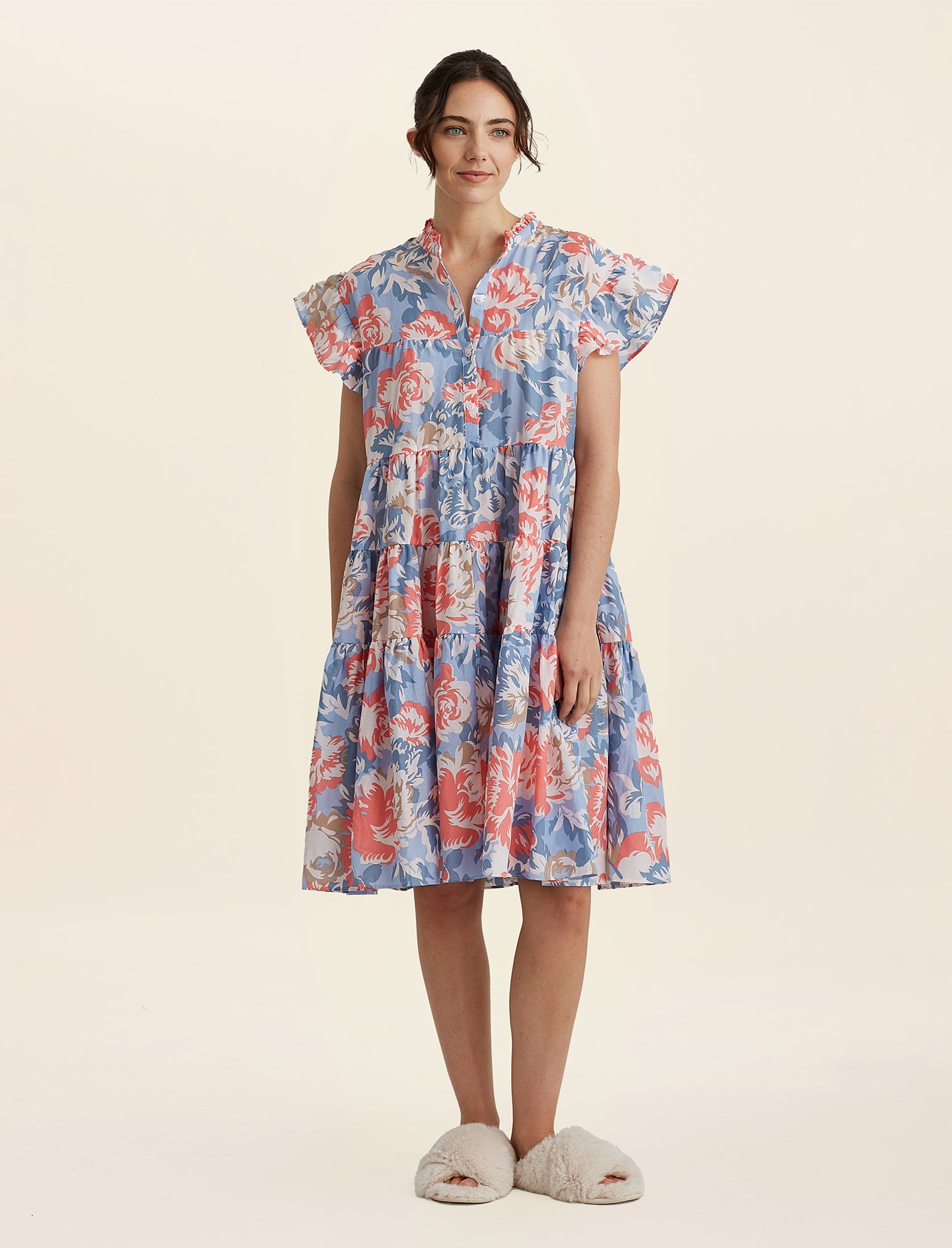 Karen Walker Ornamental Floral Flutter Panel Nightie