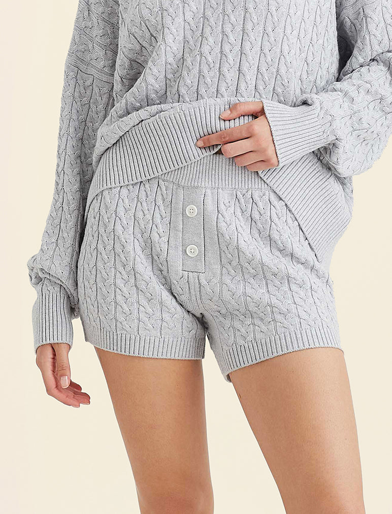 Cosy Cable Cotton Cashmere Short