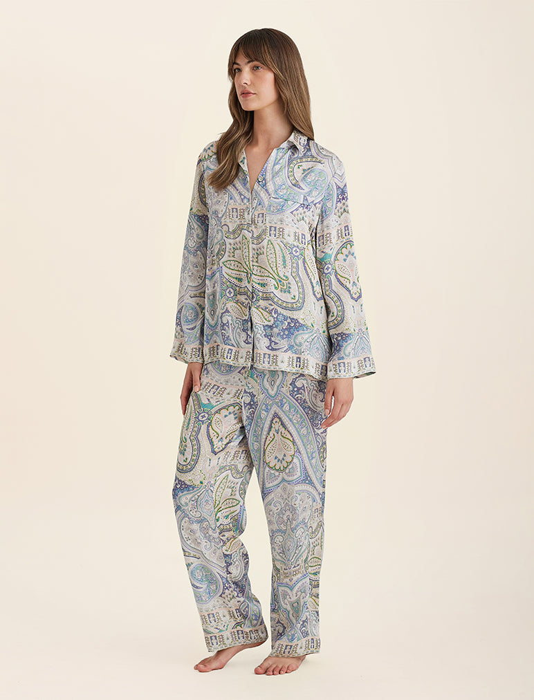 Nahla Printed Silk PJ