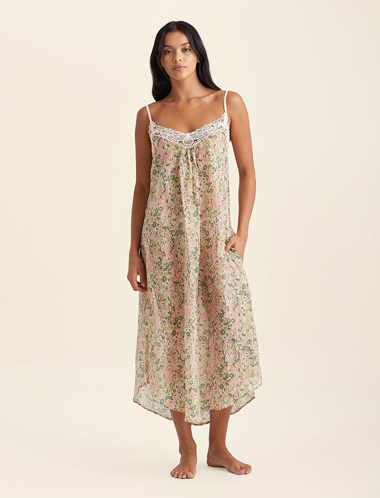 Adeline Lace Front Maxi Nightie