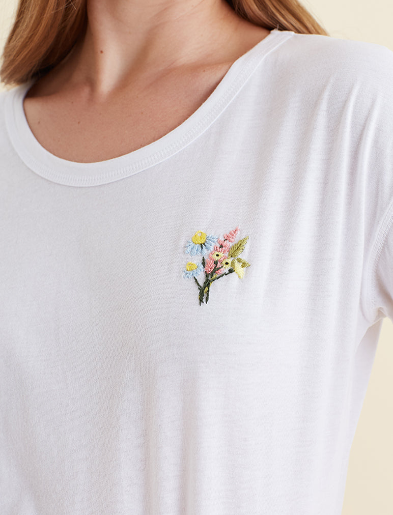 Delphine Embroidered Tee