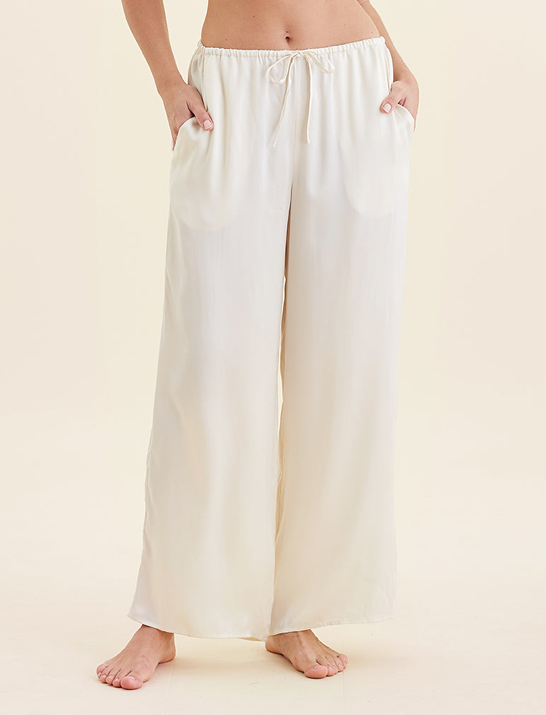 Audrey Washable Silk Wide Leg Pants