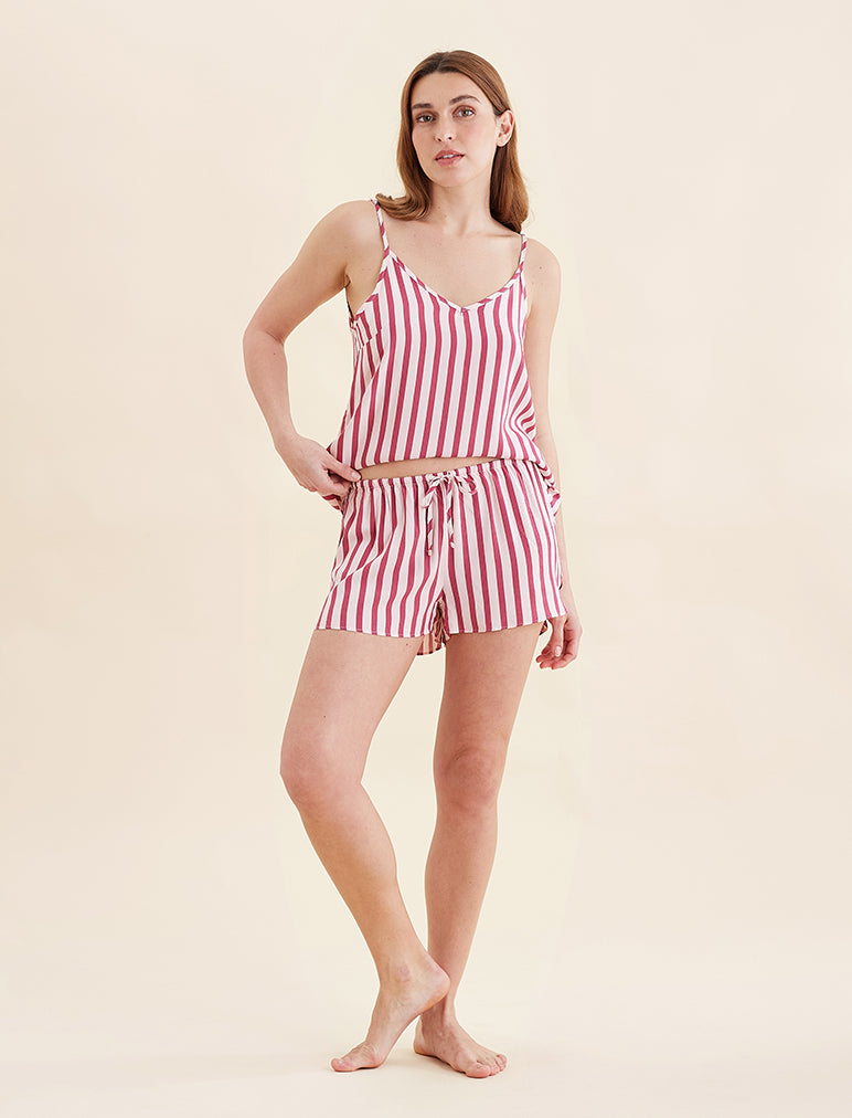 Stripe Cami Boxer PJ Set