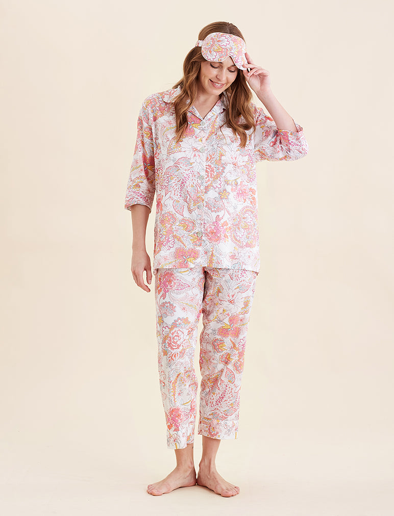 Ella Crop PJ Set with Eye Mask