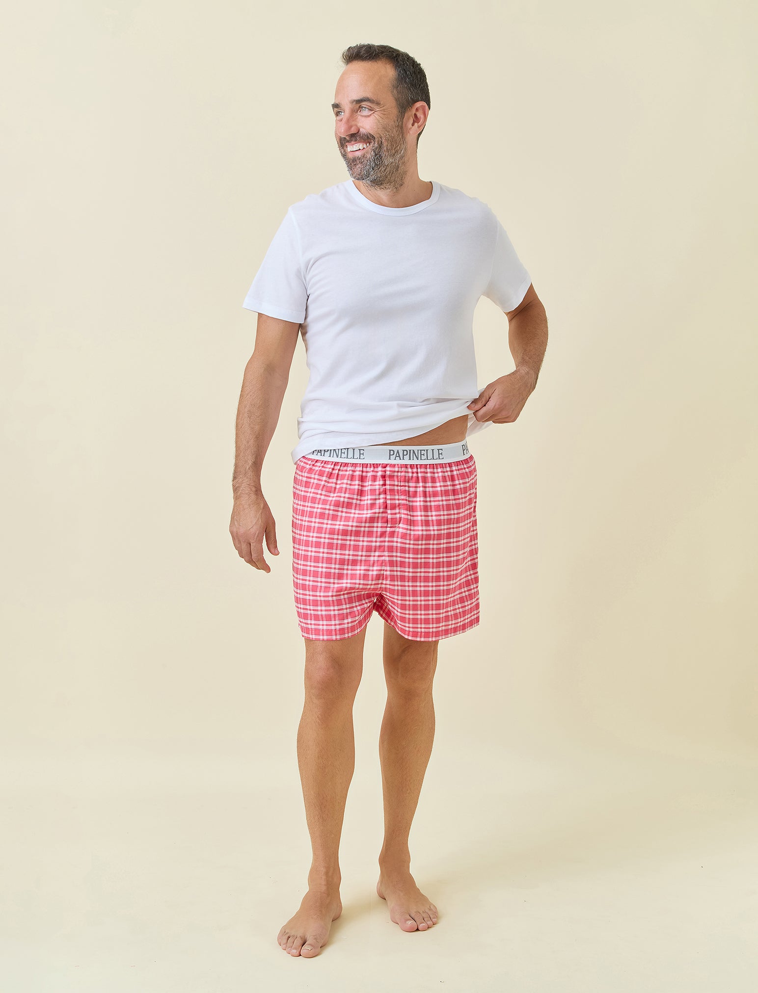 Holiday Plaid Unisex PJ Boxer Set