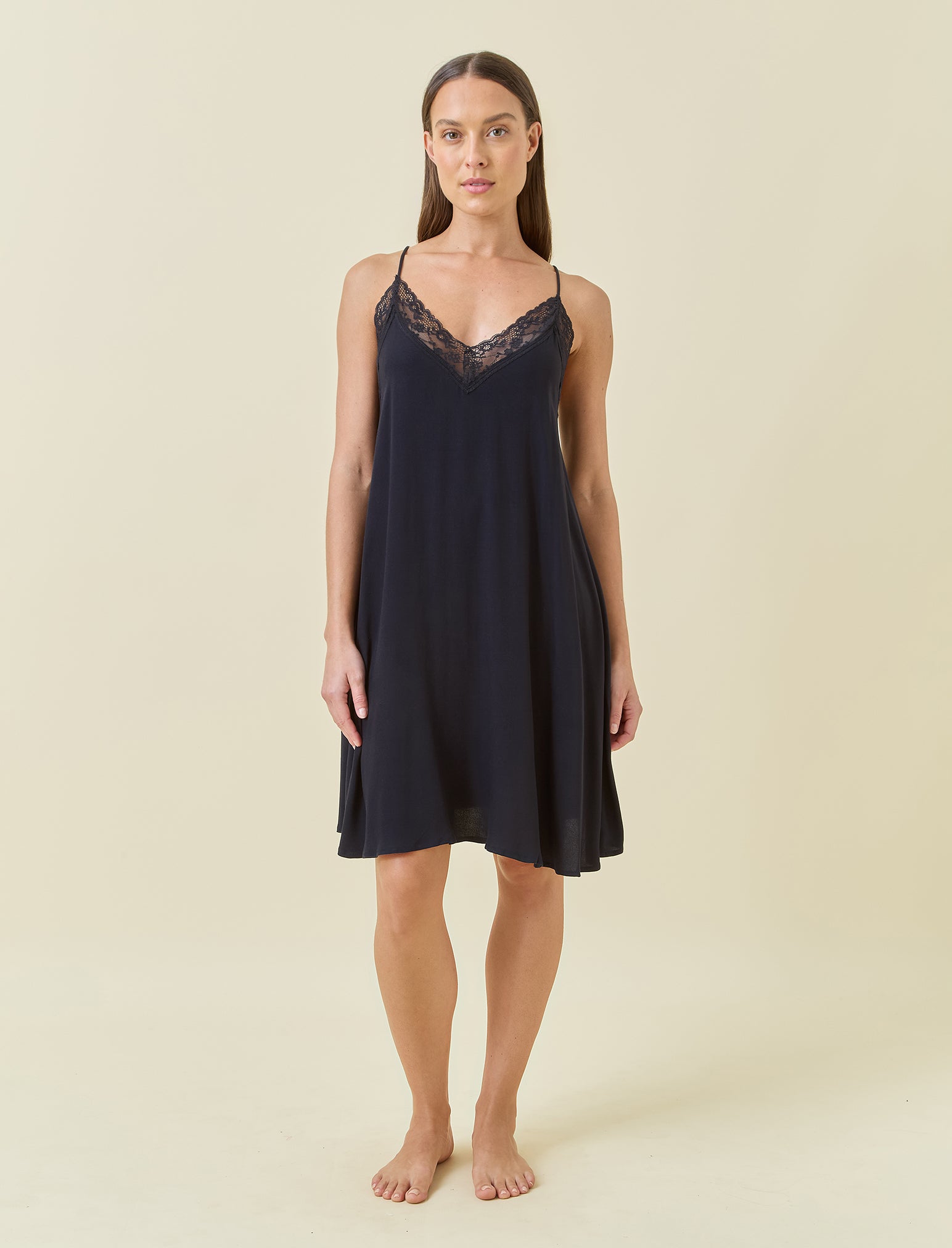 Talia Lace Front Midi Nightie