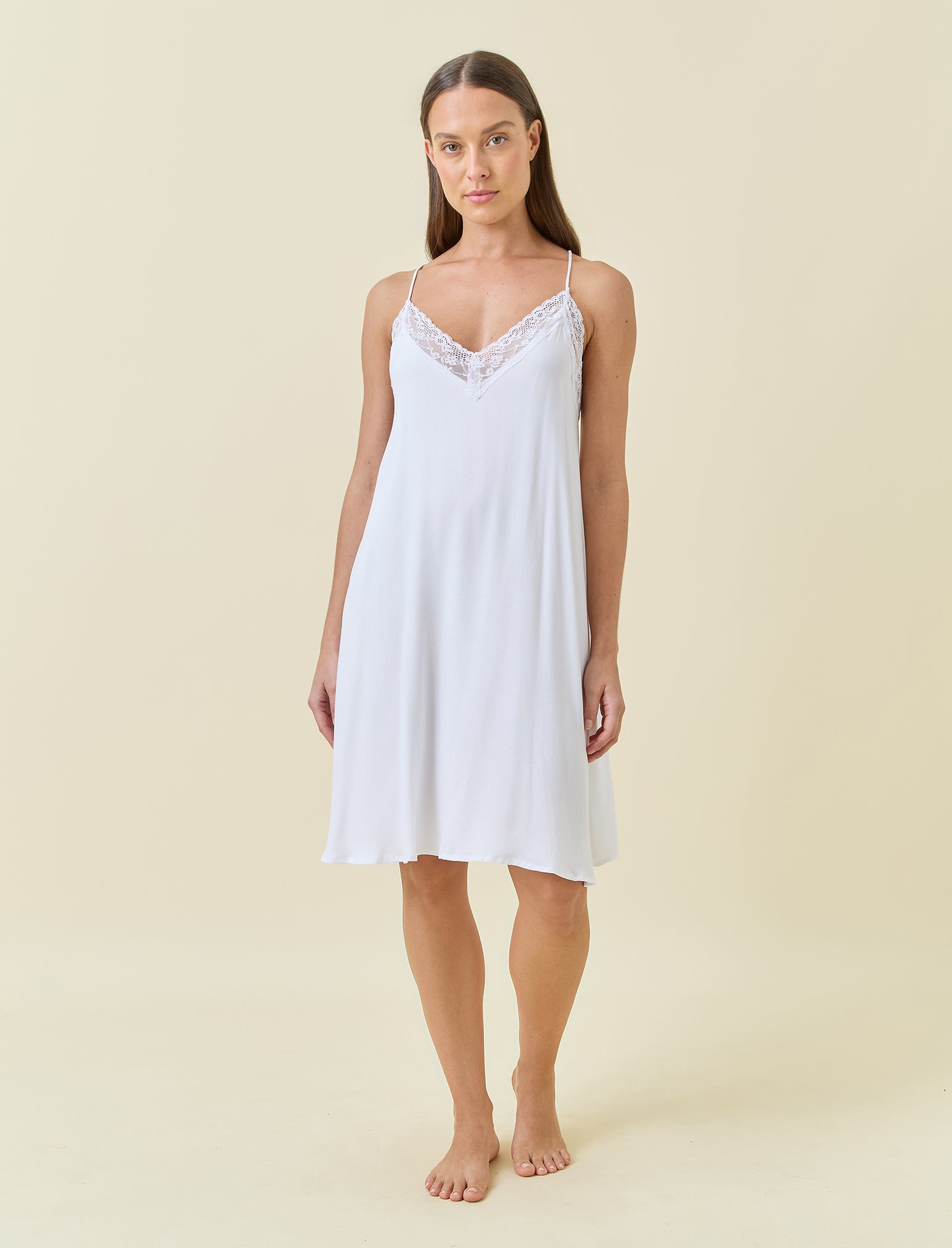 Talia Lace Front Midi Nightie