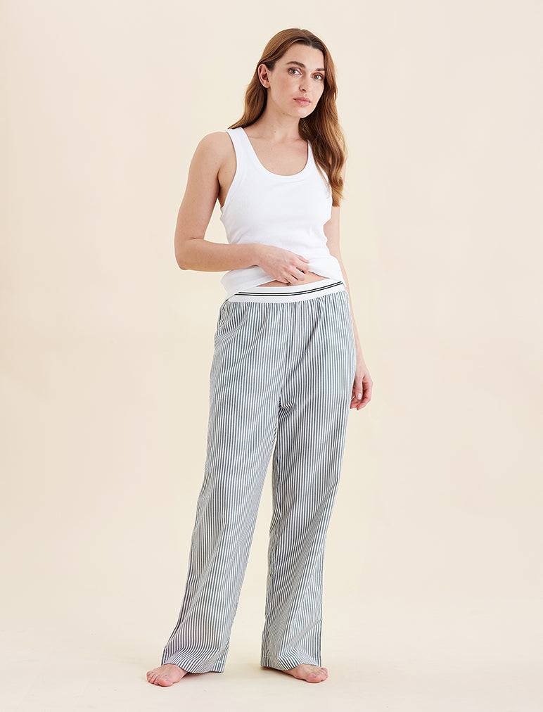 Tennis Stripe Full Length Pant