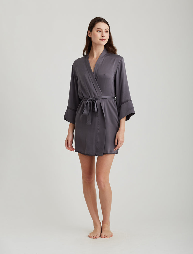 Pure Silk Short Robe