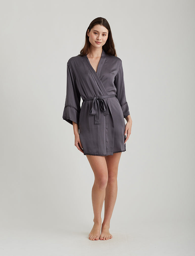 Pure Silk Short Robe