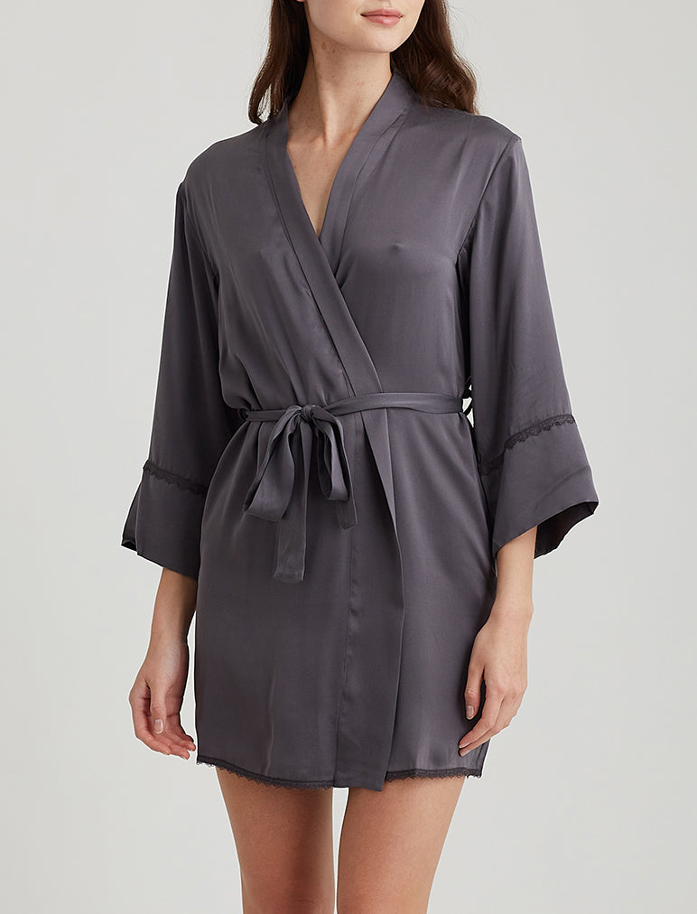 Pure Silk Short Robe