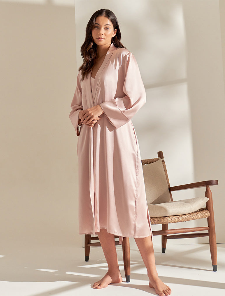 Audrey Washable Silk Long Robe