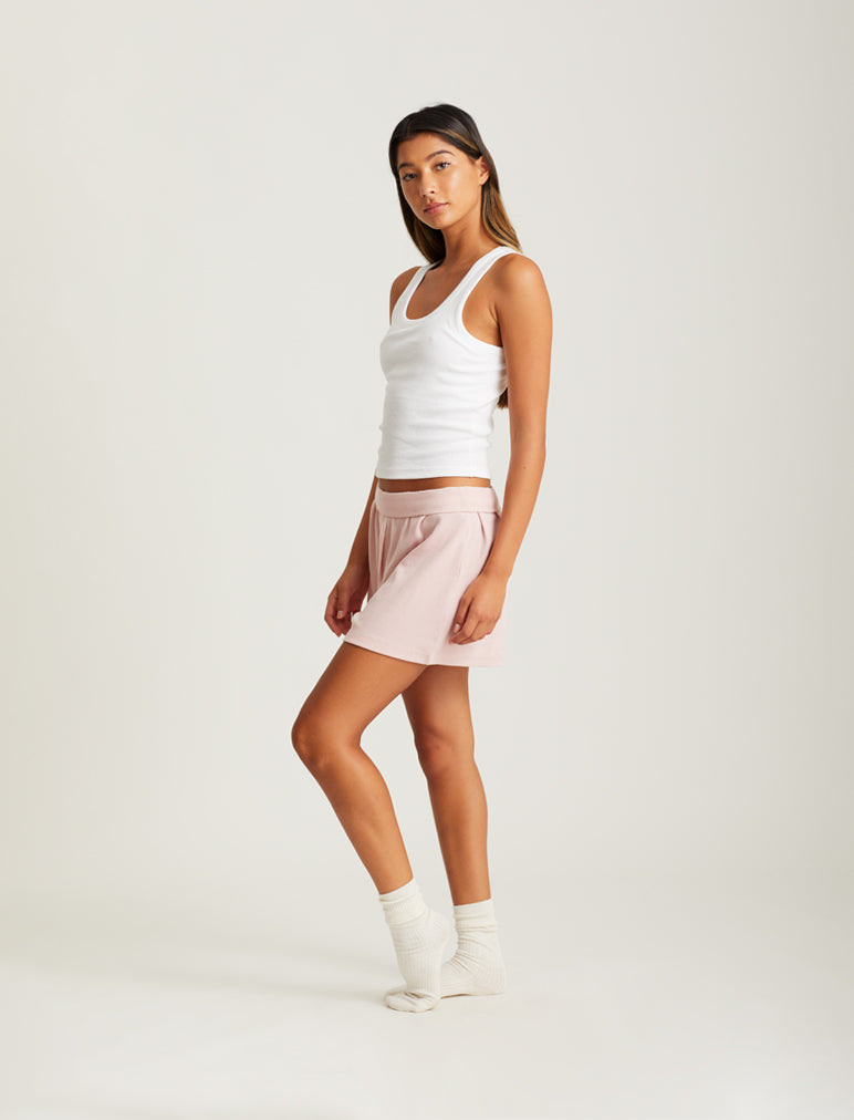 Milla Rib Shelf Bra Semi Crop Tank