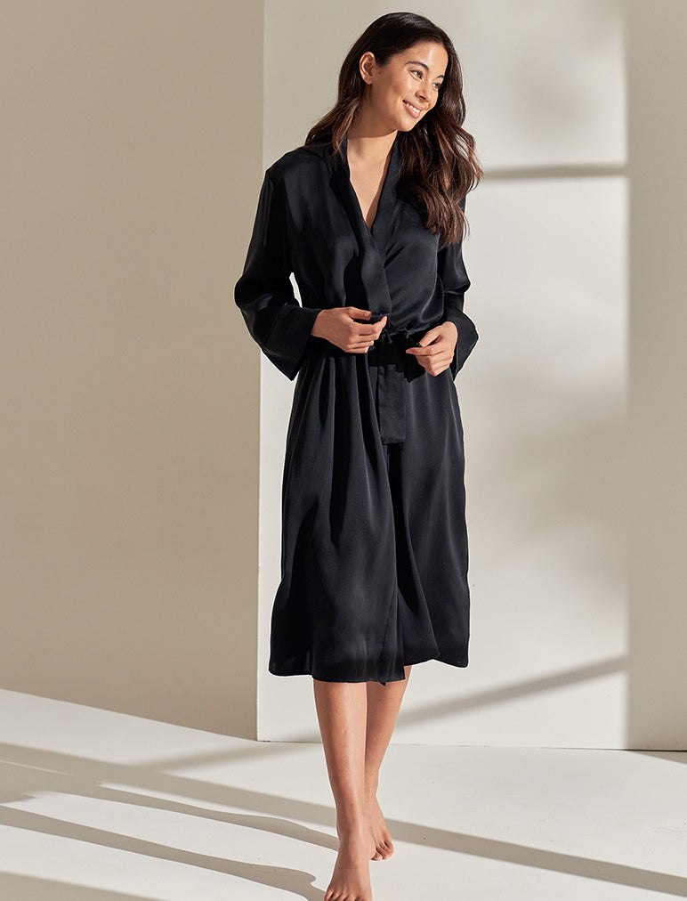 Audrey Washable Silk Long Robe