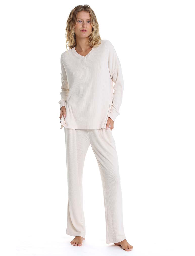 Soft Touch Rib V-Neck Top – Papinelle Sleepwear AU